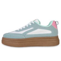 Damen Plateau Sneaker in Hellblau
