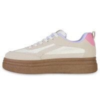 Damen Plateau Sneaker in Beige