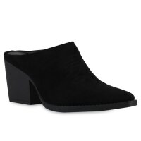 Damen Cowboy Boots in Schwarz
