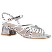 Damen Riemchensandaletten in Silber
