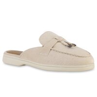 Damen Pantoletten in Beige
