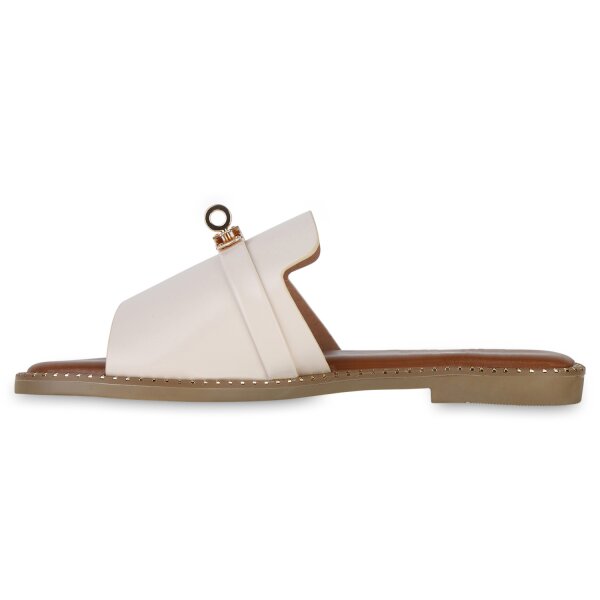 Damen Pantoletten in Beige