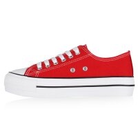 Damen Plateau Sneaker in Rot