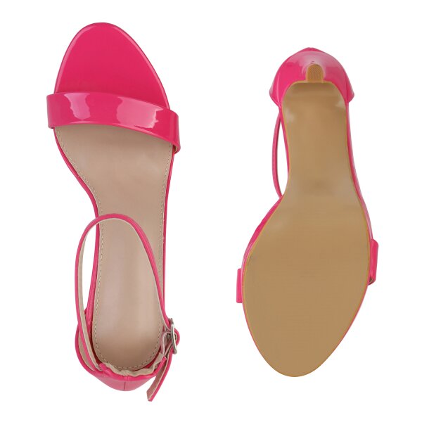 Damen High Heels in Fuchsia Lack