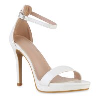 Damen High Heels in Weiss Lack