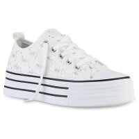 Damen Plateau Sneaker in Weiss