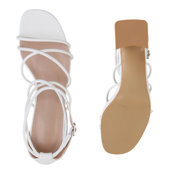 Damen Riemchensandaletten in Weiss