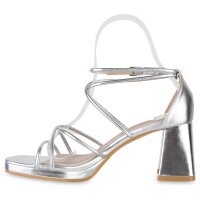 Damen Riemchensandaletten in Silber
