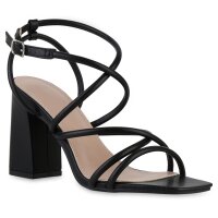Damen Riemchensandaletten in Schwarz