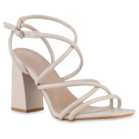 Damen Riemchensandaletten in Beige