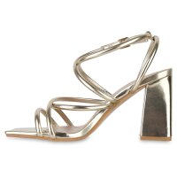 Damen Riemchensandaletten in Gold