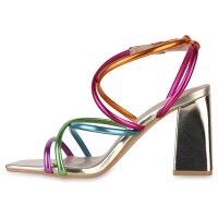 Damen Riemchensandaletten in Mehrfarbig Metallic