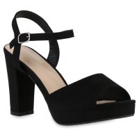 Damen Riemchensandaletten in Schwarz