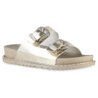 Damen Pantoletten in Gold