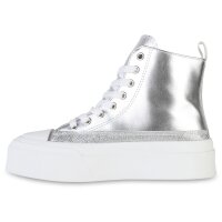 Damen Sneaker High in Silber
