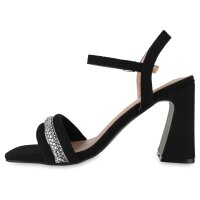 Damen Riemchensandaletten in Schwarz