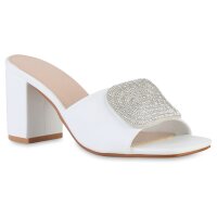 Damen Pantoletten in Weiss