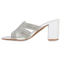 Damen Pantoletten in Weiss