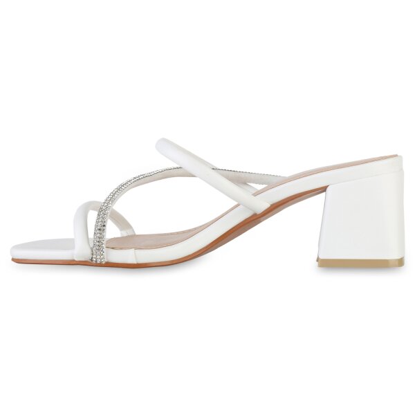 Damen Pantoletten in Weiss