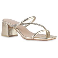 Damen Pantoletten in Gold