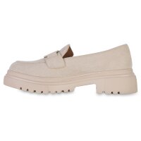 Damen Plateauschuhe in Beige