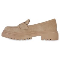 Damen Plateauschuhe in Khaki
