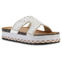 Damen Pantoletten in Weiss