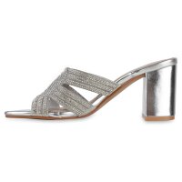 Damen Pantoletten in Silber