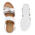 Damen Keilsandaletten in Weiss Metallic