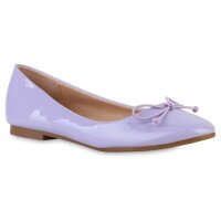 Damen Klassische Ballerinas in Helllila Lack