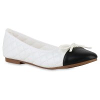 Damen Klassische Ballerinas in Weiss