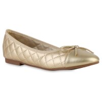 Damen Klassische Ballerinas in Gold