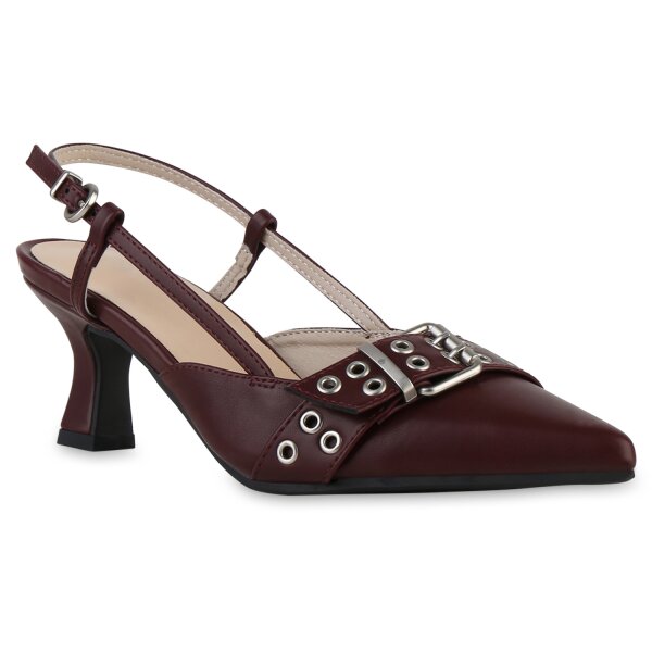 Damen Slingpumps in Dunkelrot