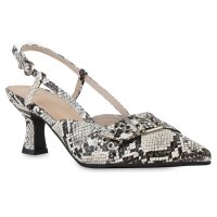 Damen Slingpumps in Beige Snake