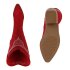 Damen Cowboystiefel in Rot Velours