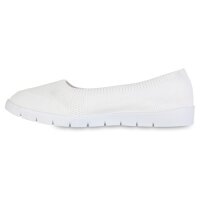Damen Sportliche Ballerinas in Weiss