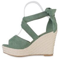 Damen Keilsandaletten in Grün