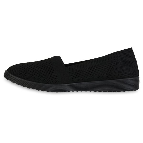 Damen Slip Ons in Schwarz
