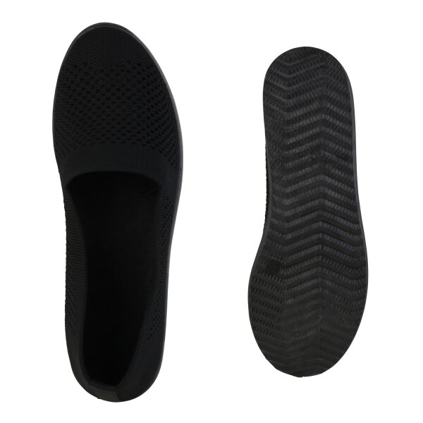 Damen Slip Ons in Schwarz