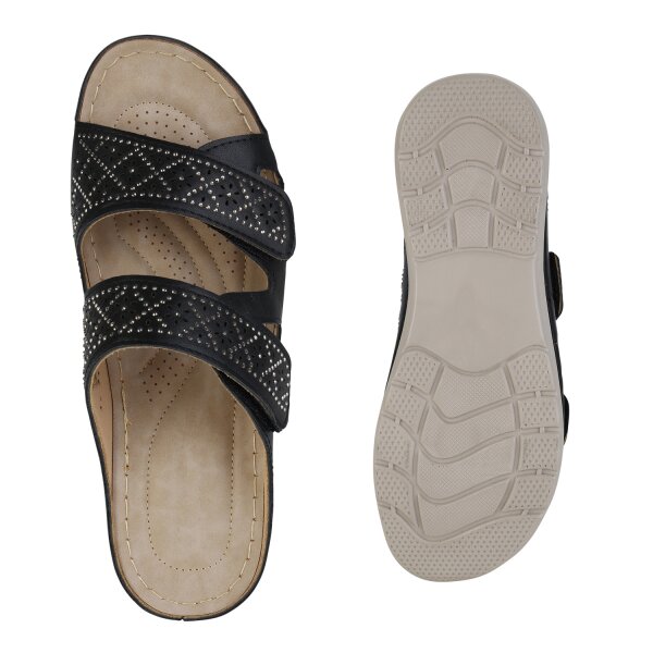 Damen Komfort Sandalen in Schwarz