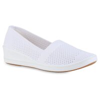Damen Keilslippers in Weiss