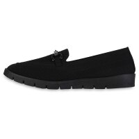 Damen Slip Ons in Schwarz
