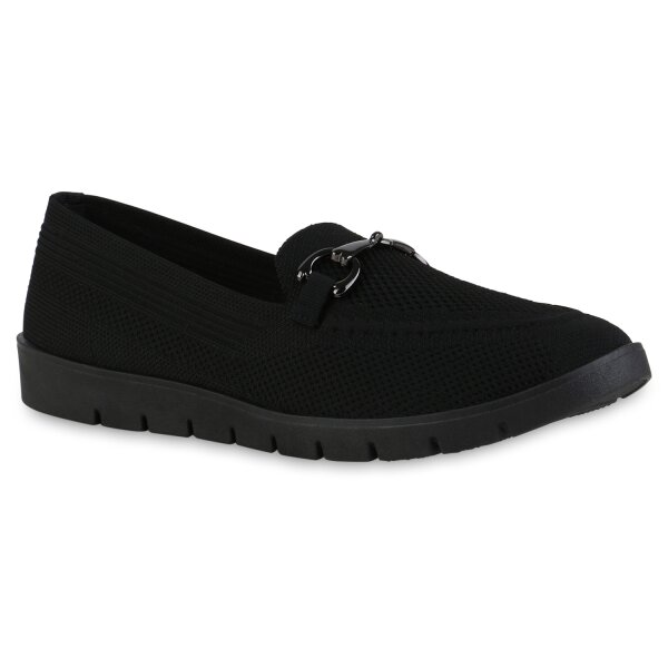 Damen Slip Ons in Schwarz