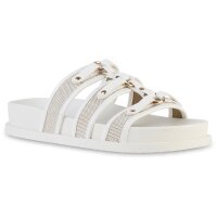 Damen Pantoletten in Weiss