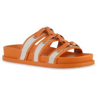 Damen Pantoletten in Orange
