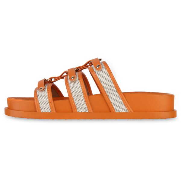Damen Pantoletten in Orange