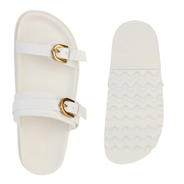 Damen Pantoletten in Weiss