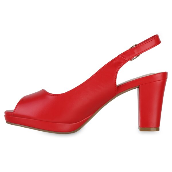 Damen Klassische Sandaletten in Rot