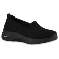 Damen Slip Ons in Schwarz