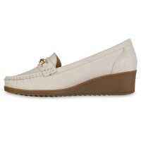 Damen Keilslippers in Beige